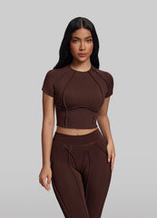 Contour Stitch Crop Top