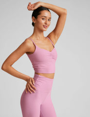 Spacedye™ Raise The Barre Shirred Cropped Tank