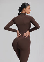SculptMe Longline Full Zipper Seamless Breathable Warm Jacket