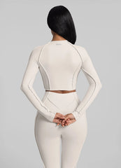 Contour Stitch Long Sleeve Crop