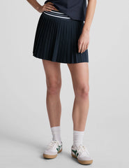 If You Pleats Tipped Elastic Mini Skirt