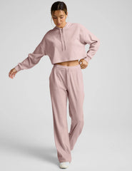 Breathe Easy Ribbed Cropped Hoodie