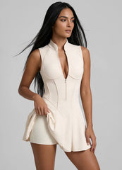 Closed-Back Contour Mini Dress