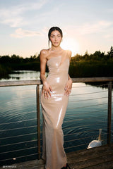 Winston Strapless Sequin Maxi Dress - Taupe