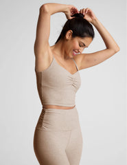 Spacedye™ Raise The Barre Shirred Cropped Tank