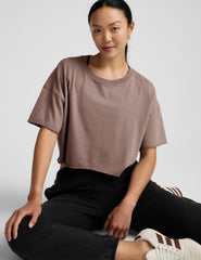 SoftKnit Better Than Ever Cropped Cotton Tee