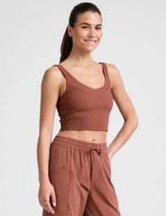 Impulse Ribbed Cropped Tank