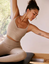 Spacedye™ Raise The Barre Shirred Cropped Tank