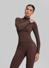 SculptMe Longline Full Zipper Seamless Breathable Warm Jacket