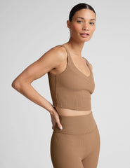 Impulse Ribbed Cropped Tank