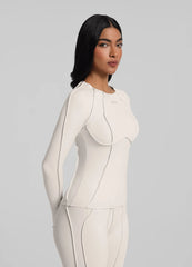 Contour Stitch Long Sleeve Top