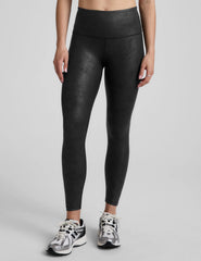 Leatherette High Waisted Midi Legging