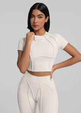 Contour Stitch Crop Top