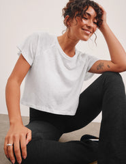 Signature High Low Cropped Tee