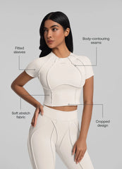 Contour Stitch Crop Top