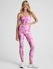 Sunset Violet Icedye SoftMark Slim Racerback High Cropped Tank