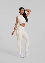 High-Neck Zip-Up Top