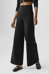 Airbrush High-Waist Wide Leg Pant (Regular) - Black