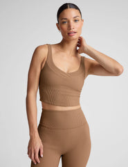 Impulse Ribbed Cropped Tank