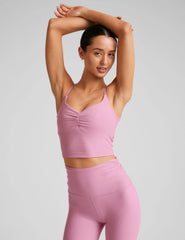 Spacedye™ Raise The Barre Shirred Cropped Tank