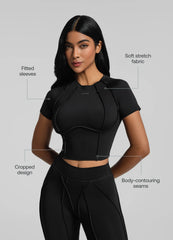 Contour Stitch Crop Top