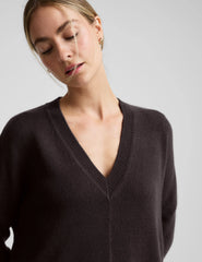 Wool-Cashmere V-Neck Sweater
