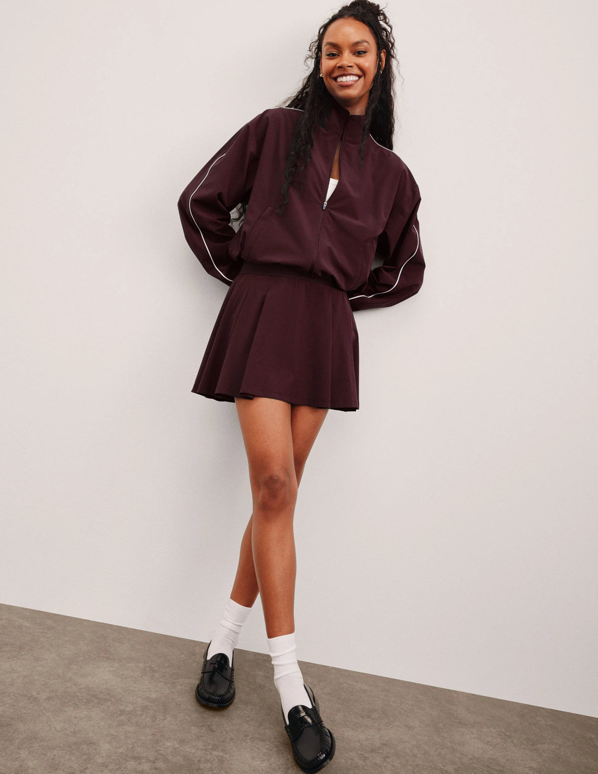 Score Pleated Skirt