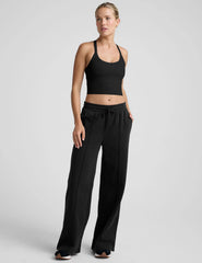 LuxeFleece™ Pintuck Wide Leg Pant
