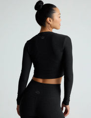 Featherweight Center Stage Cropped Long Sleeve Pullover
