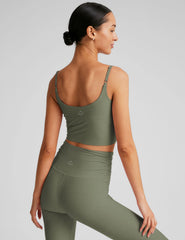 Spacedye™ Raise The Barre Shirred Cropped Tank