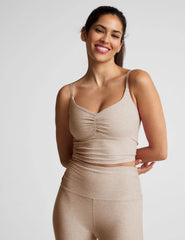 Spacedye™ Raise The Barre Shirred Cropped Tank