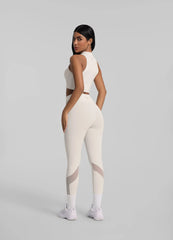 Zip Front Mesh Leggings