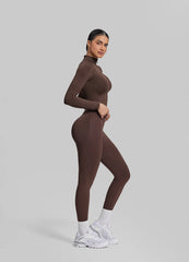 SculptMe Longline Full Zipper Seamless Breathable Warm Jacket