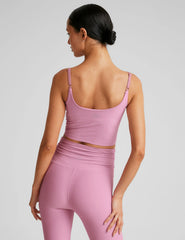 Spacedye™ Raise The Barre Shirred Cropped Tank
