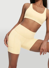 High-Waisted Side Pocket Shorts