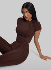 Contour Stitch Crop Top
