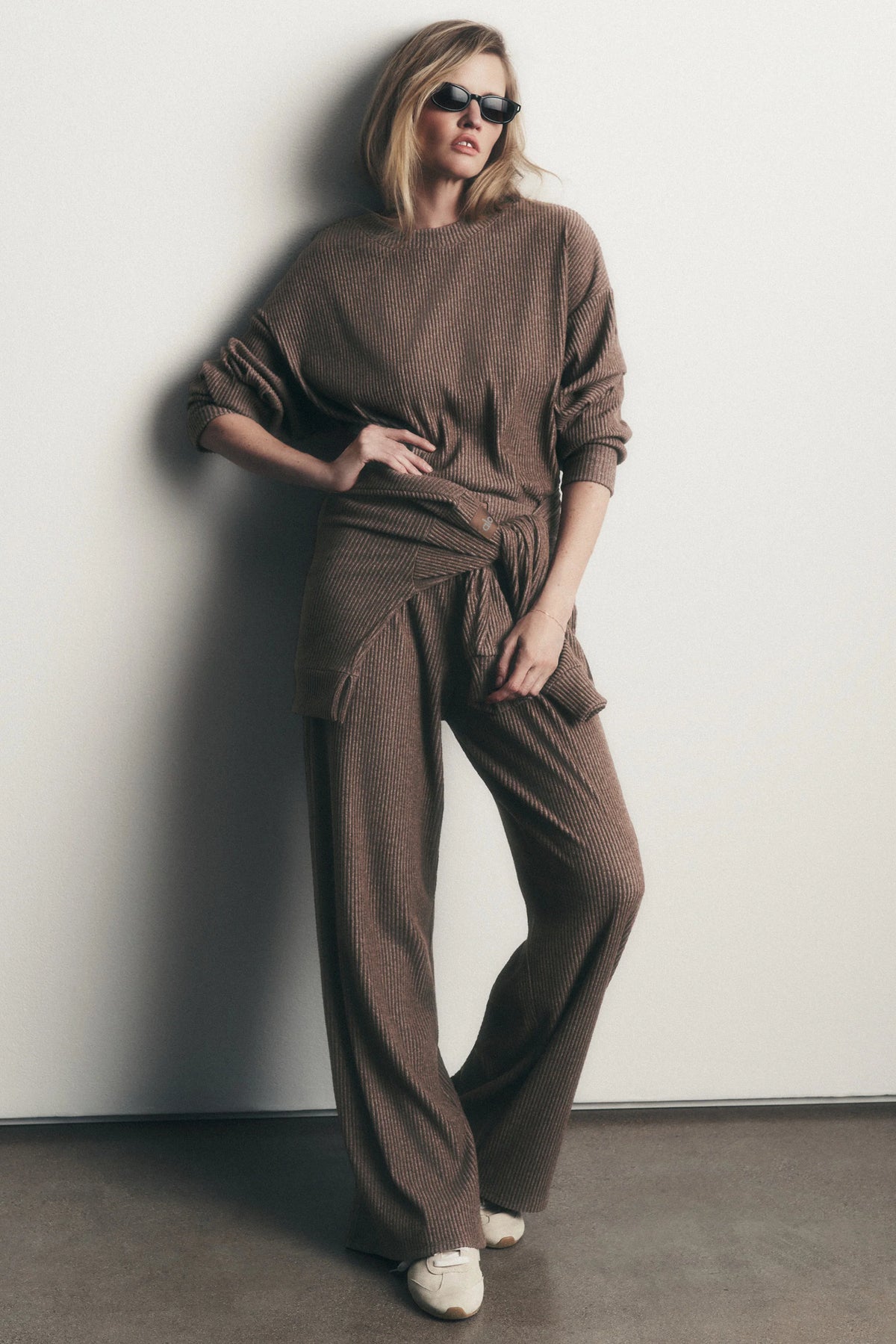 Muse Wide Leg Pant - Java Brown Heather