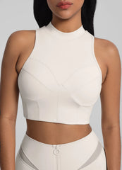 High-Neck Crop Top