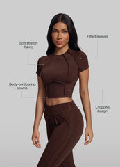 Contour Stitch Crop Top