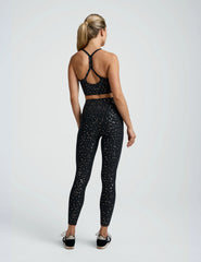 Black Gold Mini Moons SoftShine High Waisted Midi Legging