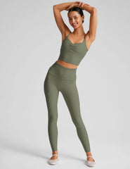 Spacedye™ Raise The Barre Shirred Cropped Tank
