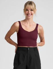 Impulse Ribbed Cropped Tank