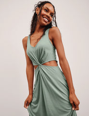 Maxi Around The World Front Twist Dress
