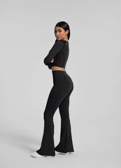 Contour Stitch Long Sleeve Crop
