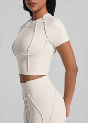 Contour Stitch Crop Top