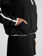 Stretch Woven Course Contrast Half Zip Pullover