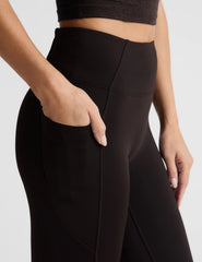 Pacer Fleece-Backed Zip Pocket Full Length Legging