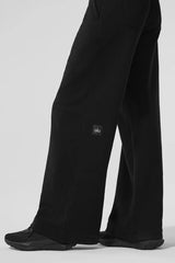 Serenity Wide Leg Sweatpant - Black