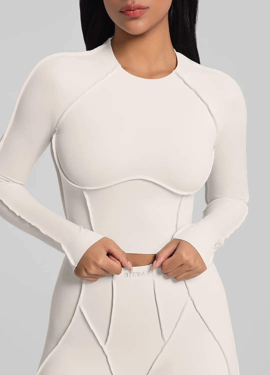 Contour Stitch Long Sleeve Crop