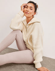 Wool Blend Collared Pullover
